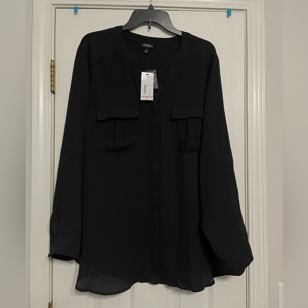 Black long sleeve blouse